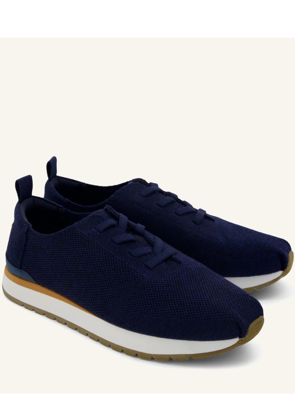 Tom’s Resident Plus Men's Lace Up Navy Knit Casual Sneakers